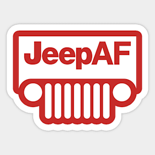 Jeep AF Wrangler White Sticker